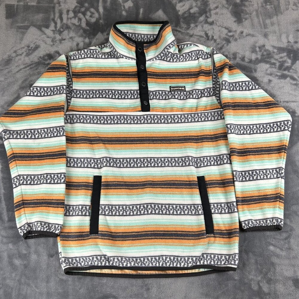 Cinch Jacket Mens S Sweater Geometric Aztec Fleece Pullover Outdoor Western